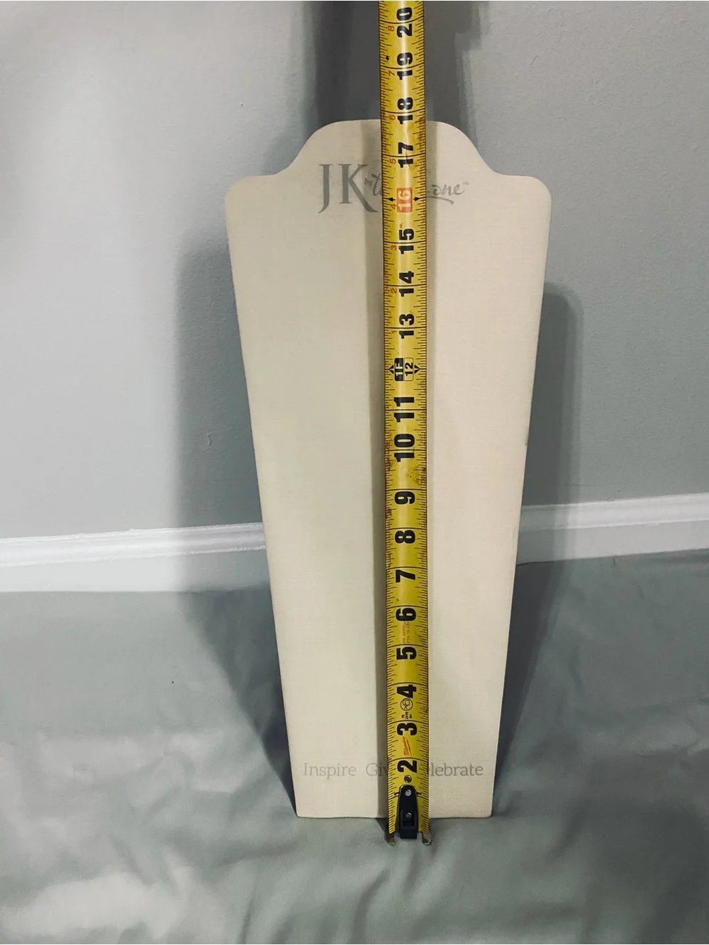 thirty-one Cream Jewelry Display Bust with Subtle Logo